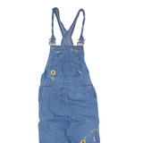 Womens Jumpsuit Blue Floral Tapered Denim S