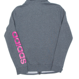 ADIDAS Womens Grey Hoodie Full Zip S