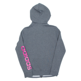 ADIDAS Womens Grey Hoodie Full Zip S