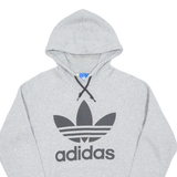 ADIDAS Mens Grey Hoodie S