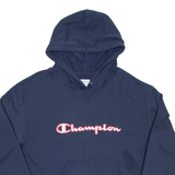 CHAMPION Womens Blue Hoodie 2XL
