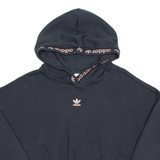 ADIDAS Cropped Womens Black Hoodie UK 8