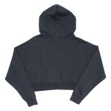 ADIDAS Cropped Womens Black Hoodie UK 8