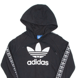 ADIDAS Cropped Womens Black Hoodie UK 10
