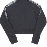 ADIDAS Cropped Womens Black Hoodie UK 10