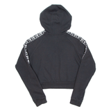 ADIDAS Cropped Womens Black Hoodie UK 10