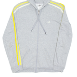 ADIDAS Womens Grey Hoodie Full Zip XS
