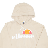 ELLESSE Cropped Womens Beige Hoodie UK 10