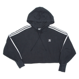 ADIDAS Cropped Womens Black Hoodie UK 12