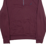 NAUTICA Mens Sweatshirt Maroon 1/4 Zip S
