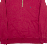 NAUTICA Mens Sweatshirt Red 1/4 Zip M