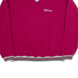 WILSON Womens Sweatshirt Pink V-Neck XL