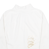 NIKE Cropped Womens Sweatshirt White High Neck XS