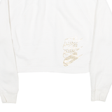 NIKE Cropped Womens Sweatshirt White High Neck XS