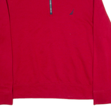 NAUTICA Mens Sweatshirt Red 1/4 Zip M