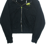 NIKE Cropped Womens Black Hoodie Full Zip M