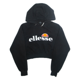ELLESSE Cropped Womens Black Hoodie L