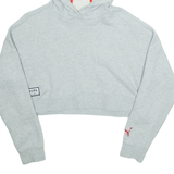 PUMA Cropped Womens Grey Hoodie M