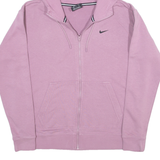 NIKE Mens Pink Hoodie Full Zip S