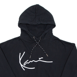KARL KANI Cropped Womens Black Hoodie S