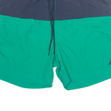 NAUTICA Mesh Lined Mens Swimming Shorts Green Relaxed Colourblock L W34