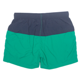 NAUTICA Mesh Lined Mens Swimming Shorts Green Relaxed Colourblock L W34