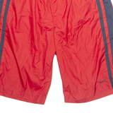 NIKE Mesh Lined Mens Swimming Shorts Red Relaxed L W32