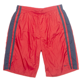 NIKE Mesh Lined Mens Swimming Shorts Red Relaxed L W32