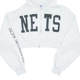 NBA Cropped Womens Grey Hoodie Full Zip M