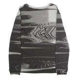 CALVIN KLEIN JEANS Abstract Mens Sweatshirt Grey Crew Neck S
