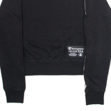 CHAMPION Womens Sweatshirt Black Crew Neck S