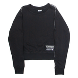 CHAMPION Womens Sweatshirt Black Crew Neck S