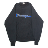CHAMPION REVERSE WEAVE Mens Sweatshirt Black Crew Neck S