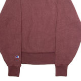CHAMPION REVERSE WEAVE Inside Out Mens Sweatshirt Maroon Crew Neck S