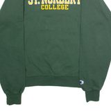 CHAMPION St Norbert College Mens Sweatshirt Green Crew Neck 90s USA XS