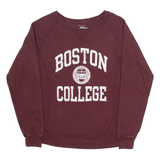CHAMPION Boston College Womens Sweatshirt Maroon Crew Neck USA S