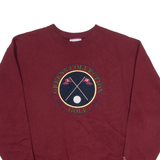 CRABLE SPORTSWEAR Golf Mens Sweatshirt Maroon Crew Neck 90s L