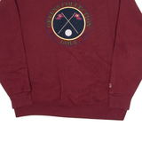 CRABLE SPORTSWEAR Golf Mens Sweatshirt Maroon Crew Neck 90s L