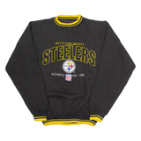 LOGO ATHLETIC Pittsburgh Steelers Mens Sweatshirt Grey Crew Neck USA S