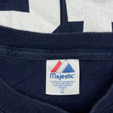 New York Yankees Majestic Mlb T-Shirt - XL Navy Cotton