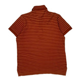 Tommy Hilfiger Striped Polo Shirt - Small Red Cotton