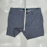 Tommy Hilfiger Checked Chino Shorts - 36W 10L White Cotton
