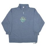 CHARLES VOGELE Cosmos Mens Sweatshirt Blue 1/4 Zip XL