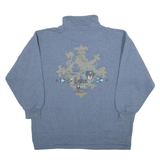 CHARLES VOGELE Cosmos Mens Sweatshirt Blue 1/4 Zip XL