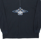 MASER Womens Jumper Black 1/4 Zip Tight Knit UK 18