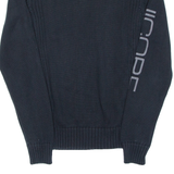 JACK & JONES Mens Jumper Black Tight Knit M