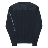 JACK & JONES Mens Jumper Black Tight Knit M