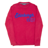 RIVER WOOD Edinburgh Womens Jumper Red Tight Knit UK 14