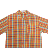 NICK CARTER Mens Shirt Orange 90s Check XXS