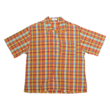 NICK CARTER Mens Shirt Orange 90s Check XXS